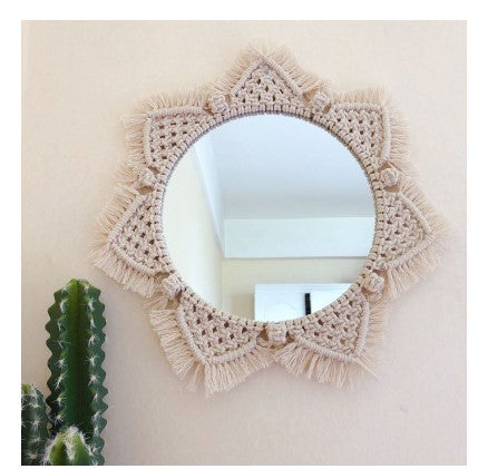 Tournesol. INS – miroir en forme de cœur pour fille scandinave, tapisserie faite à la main, anneau de miroir cosmétique, décoration de la maison