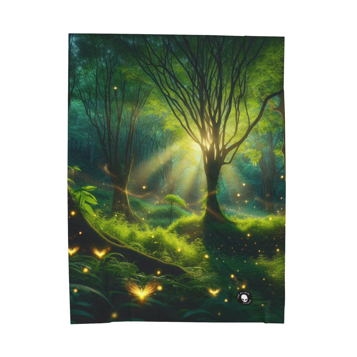 « La magie de la forêt lumineuse » – La couverture en peluche Alien Velveteen