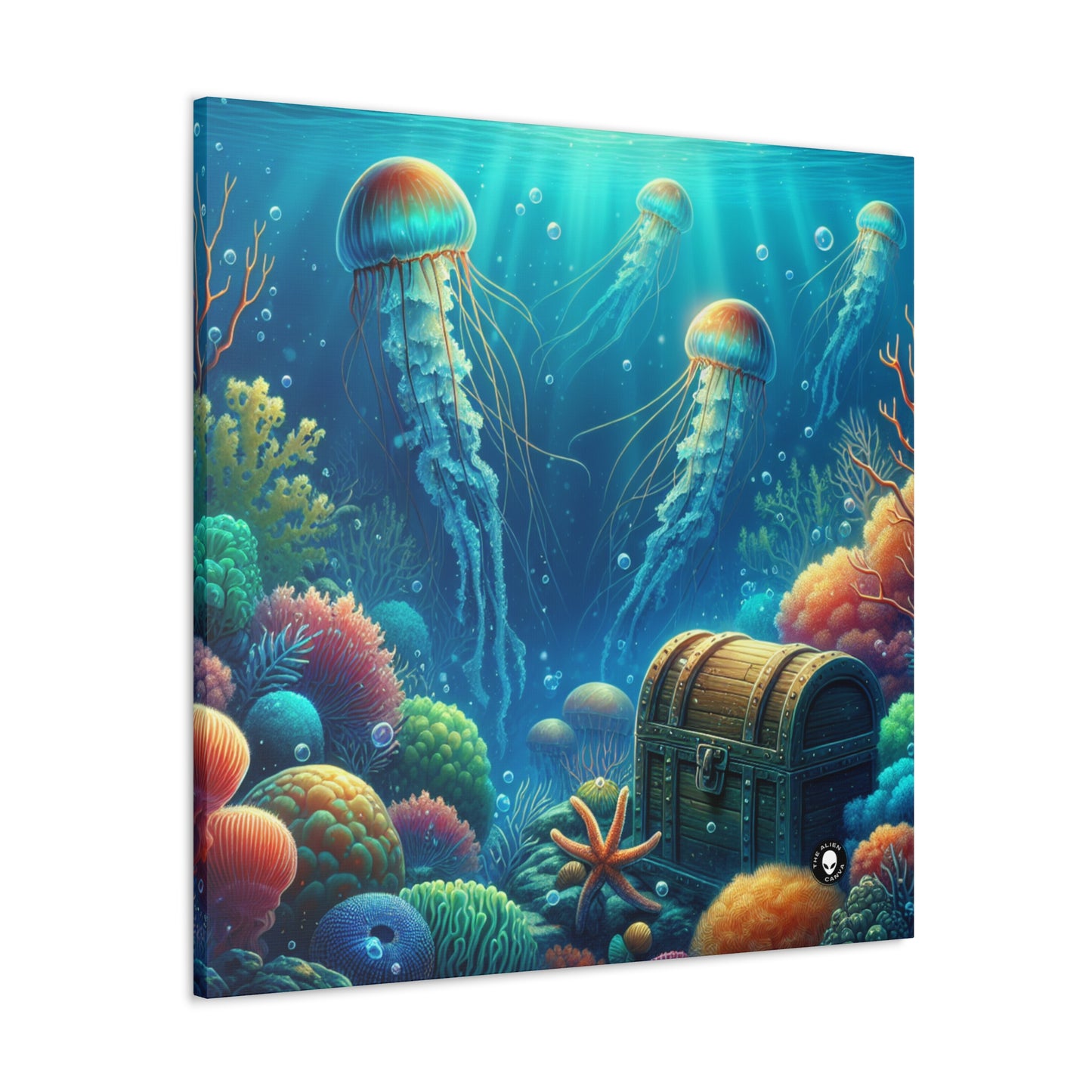 "Beneath the Waves: A Hidden Treasure" - The Alien Canva