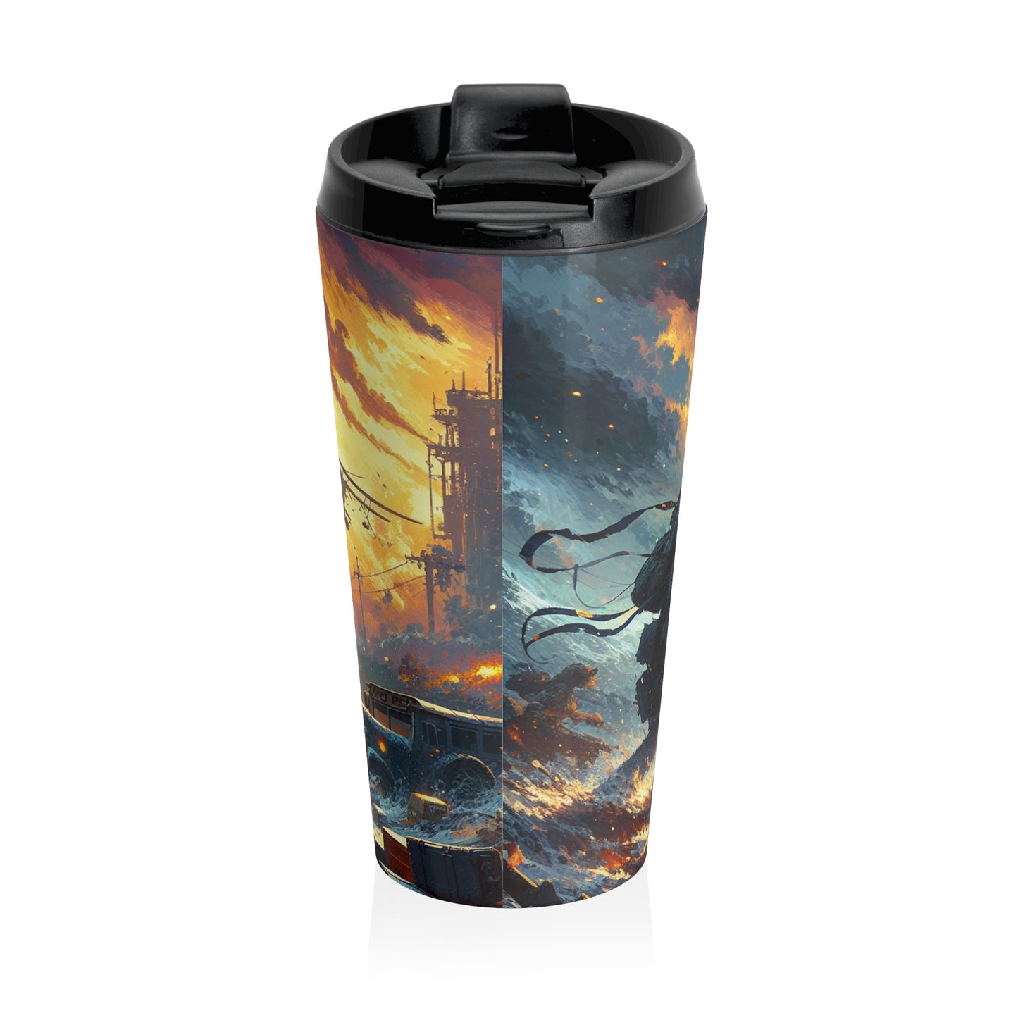 "Recreating a Game-themed Masterpiece" - The Alien Stainless Steel Travel Mug Video Game Art Style