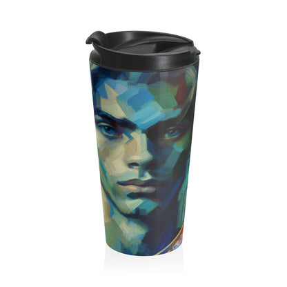 "Soothing Gaze" - Taza de Viaje de Acero Inoxidable Alien Estilo Expresionismo