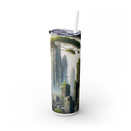 "Nature's Resurgence: The Urban Jungle" - The Alien Maars® Skinny Tumbler with Straw 20oz