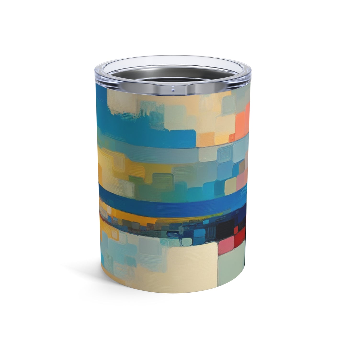 "Sunset Serenity: Soft Pastel Color Field Painting" - The Alien Tumbler 10oz Color Field Painting