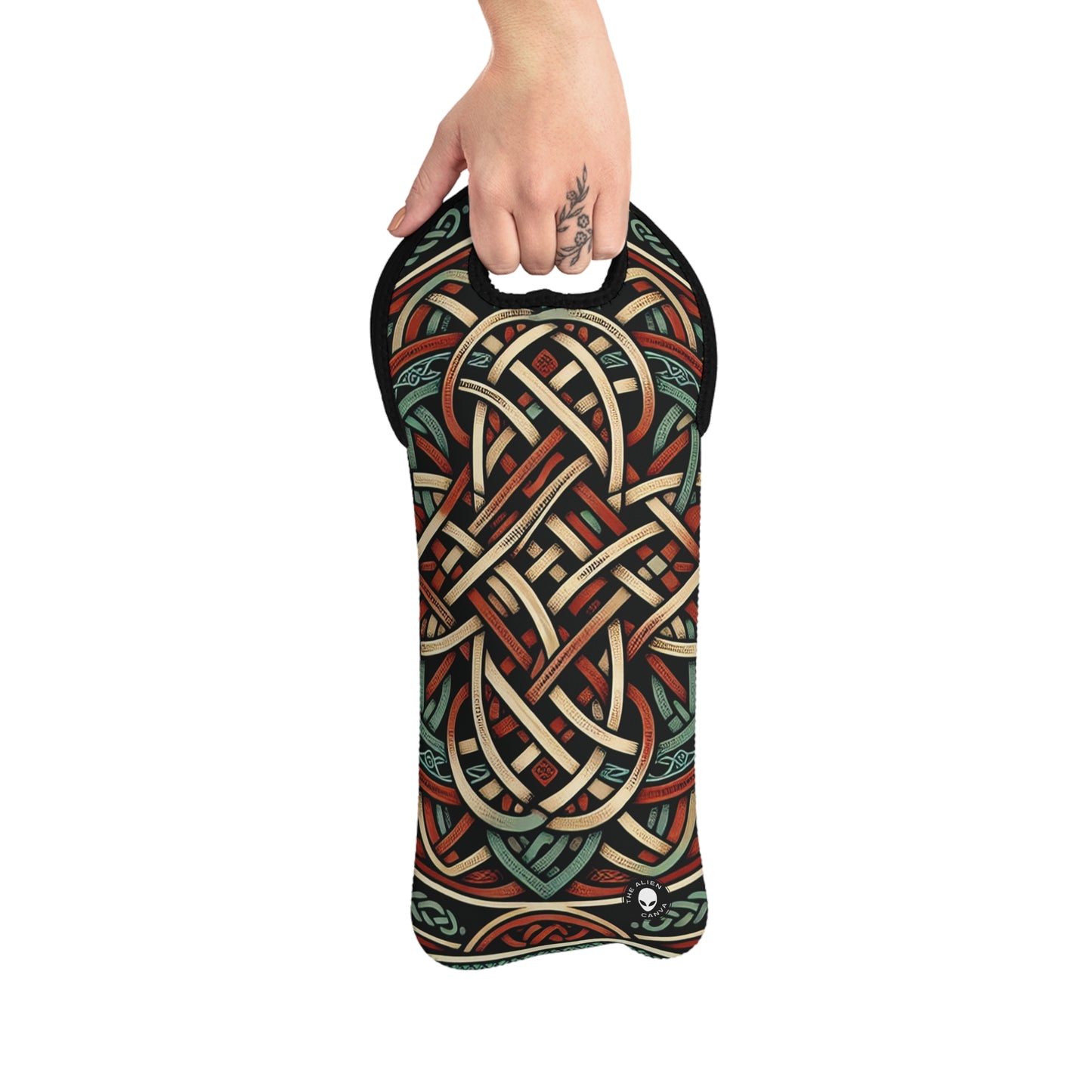 "Majestic Celtic Vision: Una fascinante obra de arte inspirada en los acantilados de Moher" - The Alien Wine Tote Bag Celtic Art