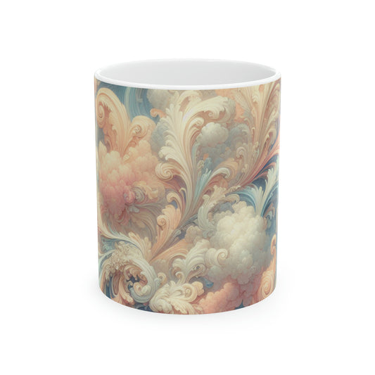 "Rococo Reverie: A Luxurious Ballroom Scene" - The Alien Ceramic Mug 11oz Rococo