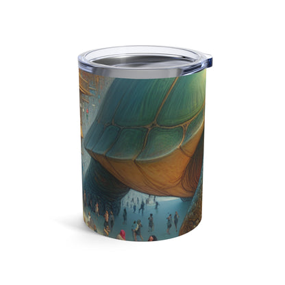 "La merveilleuse tortue dans la ville" - Le verre Alien 10oz