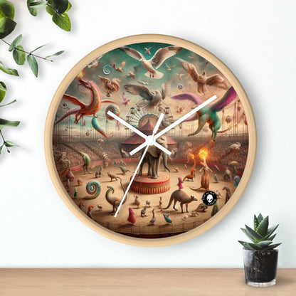 "Fantasy Circus: Where Animal Performers Entertain Mythical Attendees" - The Alien Wall Clock