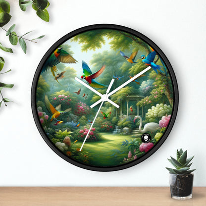 "Exotic Bird Haven" - L'horloge murale extraterrestre