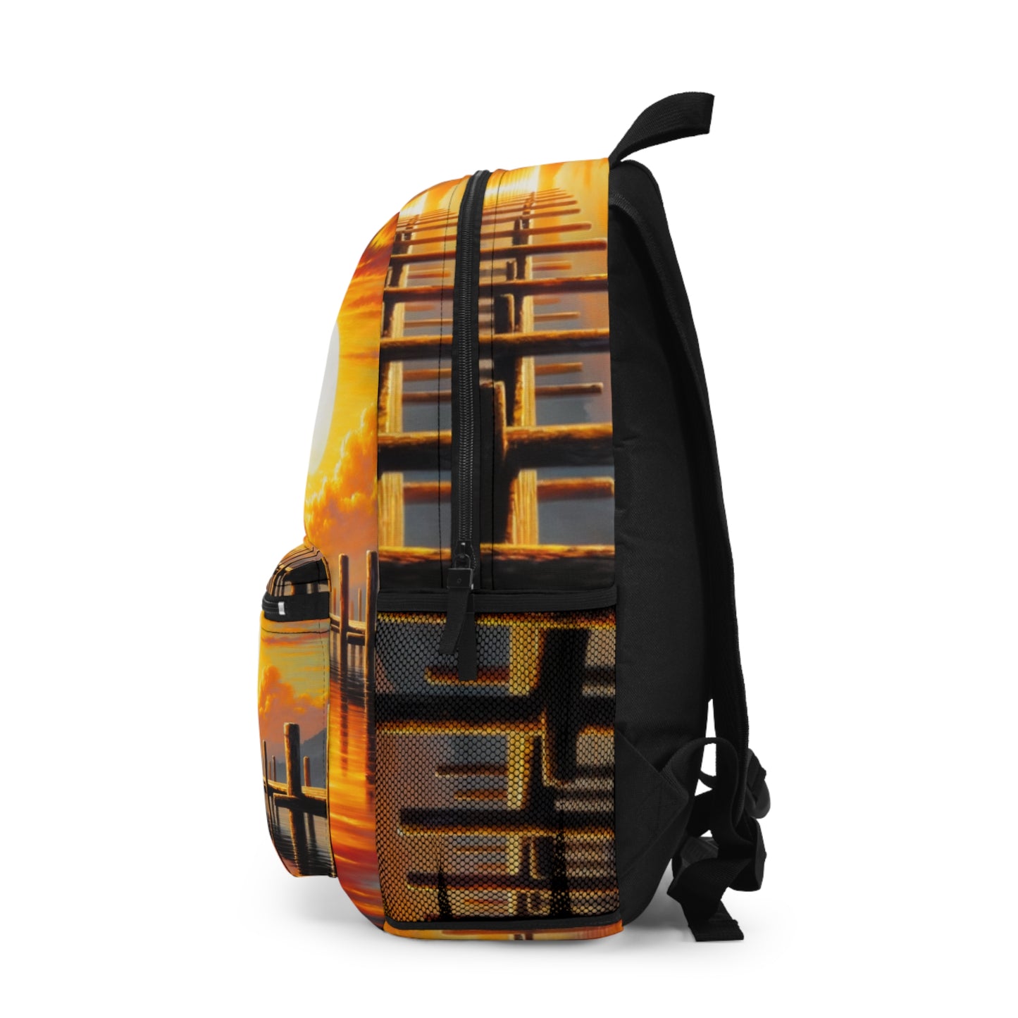 "Golden Reflections" - The Alien Backpack Impressionism Style
