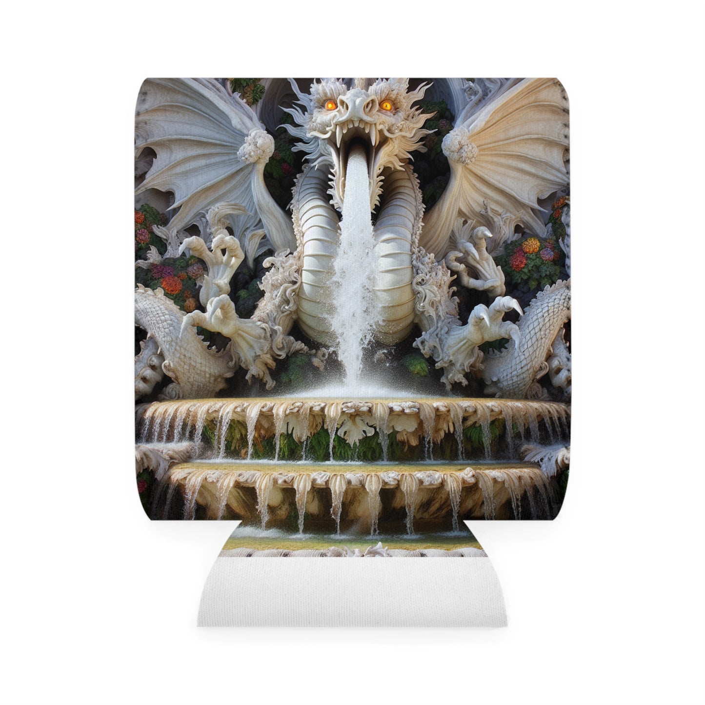 "Fiery Dragon Fountain: Heaven's Cascade" - The Alien Can Cooler Sleeve Rococo Style