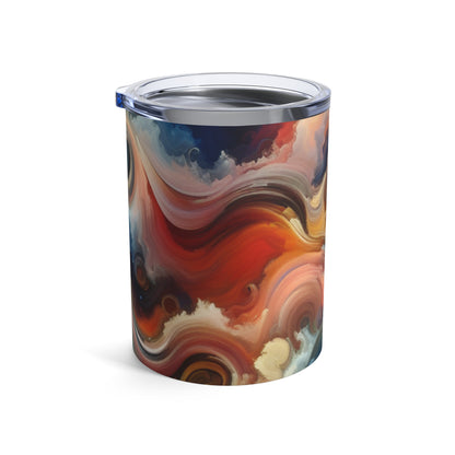 "Chaotic Balance: A Universe of Color" - The Alien Tumbler 10oz Abstract Art Style