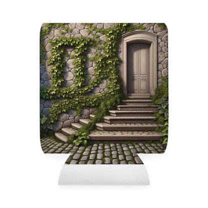 "Trompe-L'oeil Ivy Wall" - The Alien Can Cooler Sleeve Trompe-l'oeil