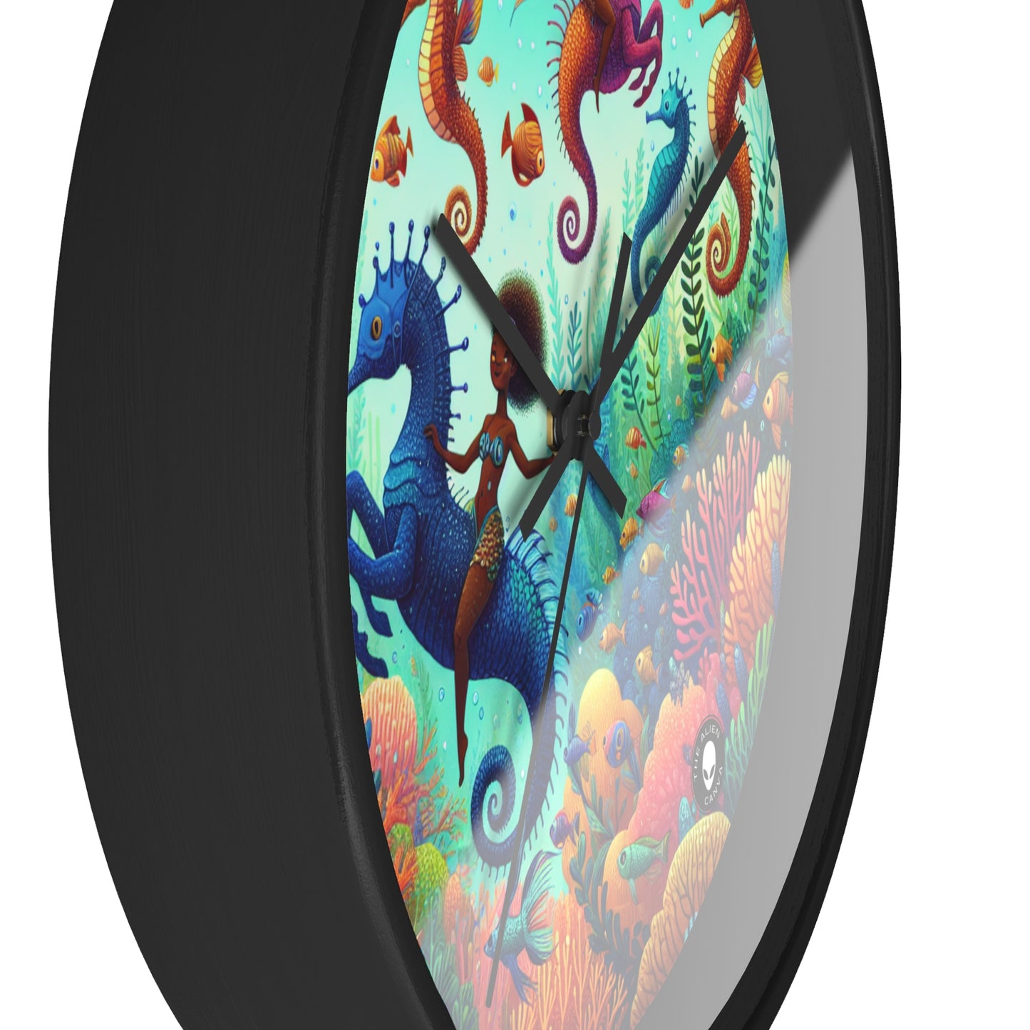 Enchanted Aquatic Realm: Mermaids and Seahorses - The Alien Wall Clock