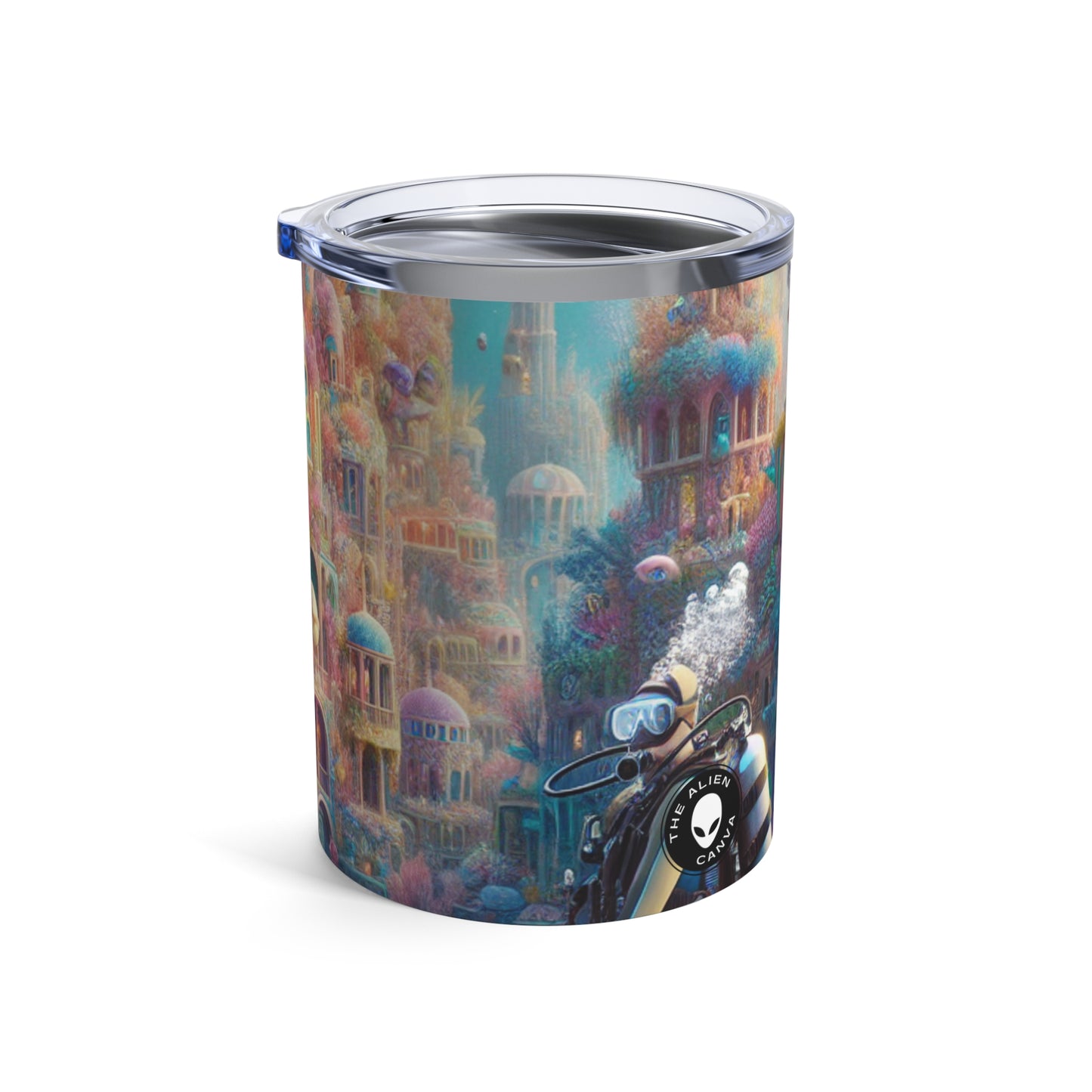 "Treasure of the Deep: A Fantastical Underwater City" - The Alien Tumbler 10oz