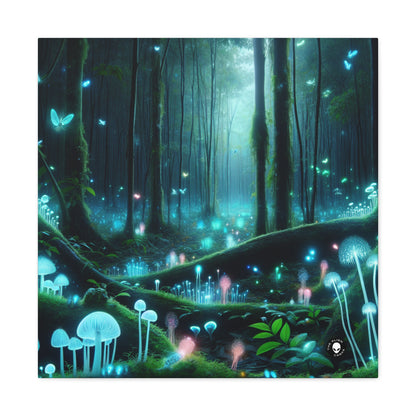 "Enchanted Night: Bioluminescent Forest" - The Alien Canva