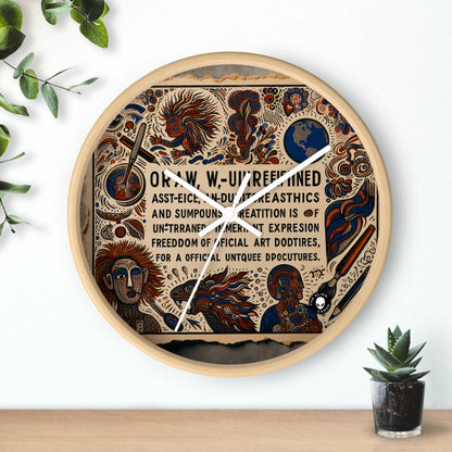 "Visiones del más allá: un paisaje onírico surrealista" - El reloj de pared alienígena Outsider Art