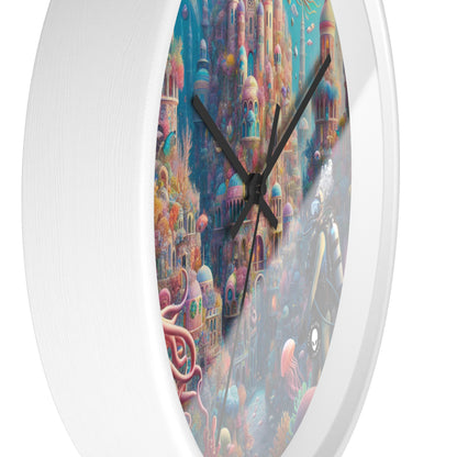 "Treasure of the Deep: A Fantastical Underwater City" - The Alien Wall Clock