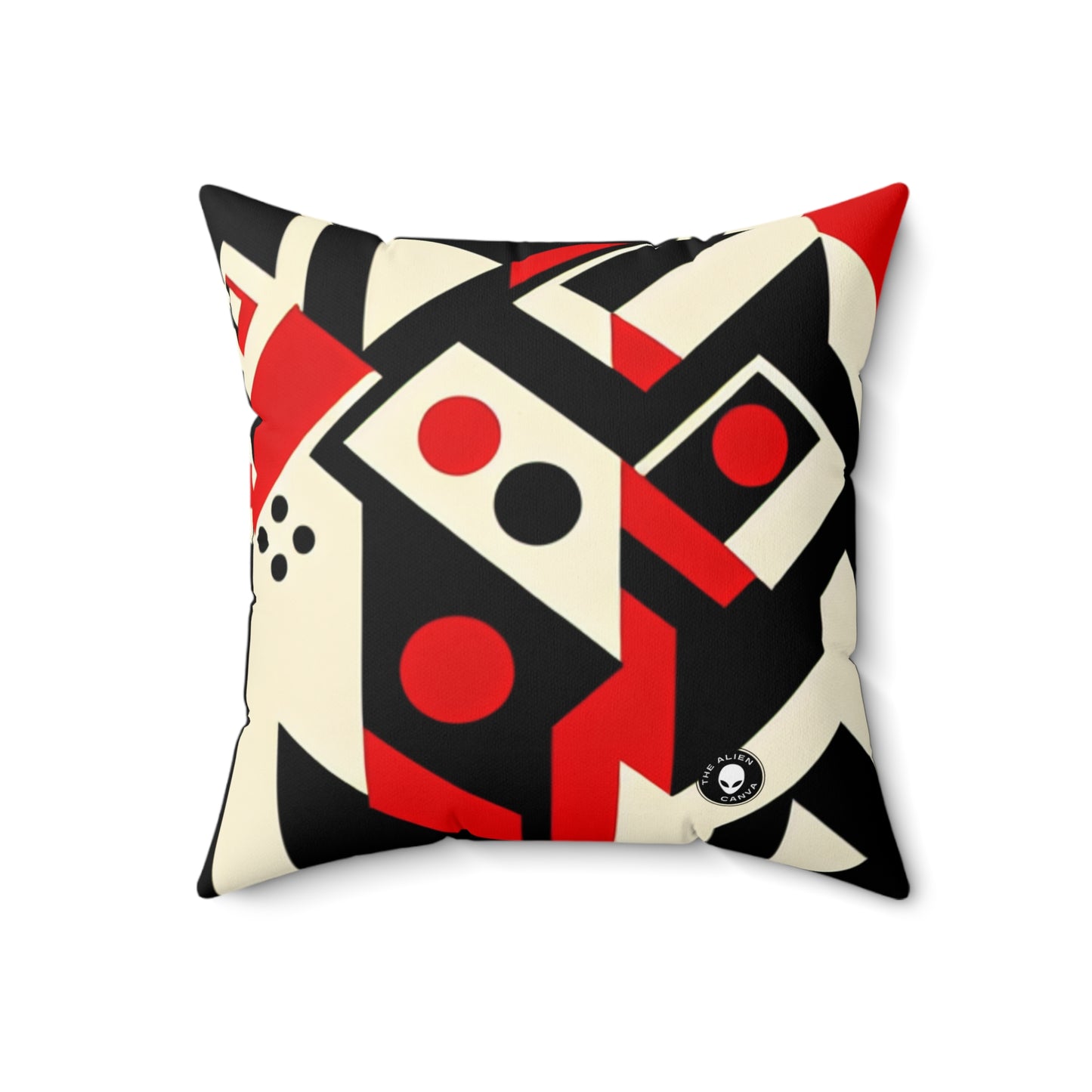 "Futuristic Metropolis: A Constructivist Expression of Urban Technology"- The Alien Spun Polyester Square Pillow Constructivism