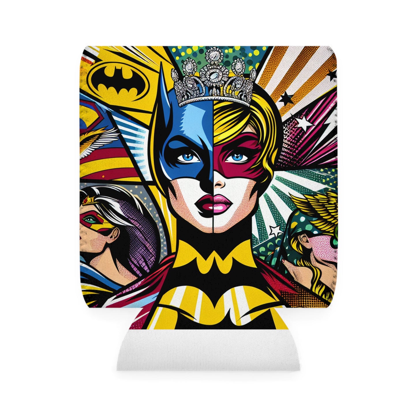 "Héros du Pop Art : un mélange d'icônes" - The Alien Can Cooler Sleeve Style Pop Art