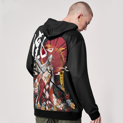 Sudadera con capucha estampada Kimura Sanshe Li Bai