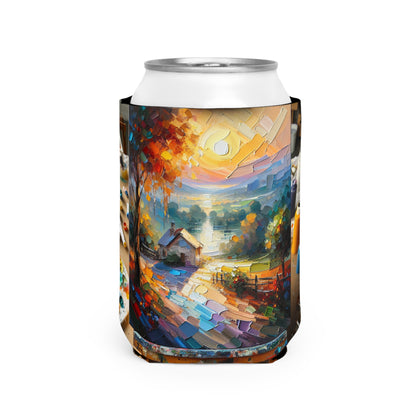"Market Vibrance: A Post-Impressionist Perspective" - The Alien Can Cooler Sleeve Post-Impressionism