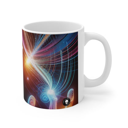 "Realmscape: An Infinite Virtual Odyssey" - The Alien Ceramic Mug 11oz Virtual Reality Art