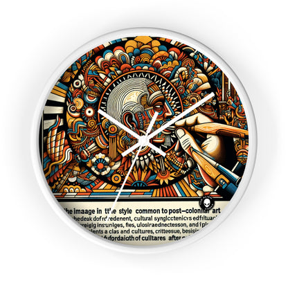 "Résurgence : naviguer dans l'identité postcoloniale à travers l'art" - L'horloge murale extraterrestre Art postcolonial