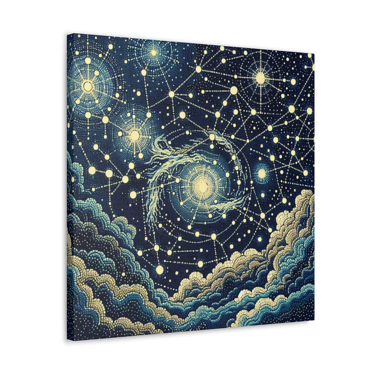 "Dotting the Heavens" - The Alien Canva Pointillism Style