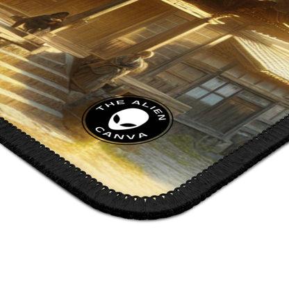 "Golden Hour Bliss: Photographic Realism Landscape" - The Alien Gaming Mouse Pad Photographic Realism