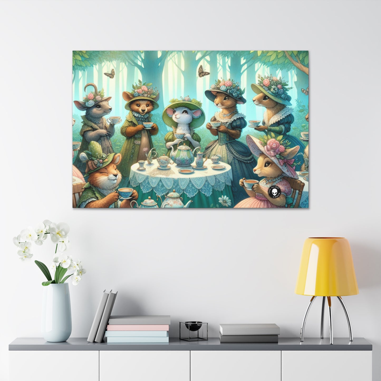 "Fancy Hats and Teacups: A Woodland Tea Party" - The Alien Canva