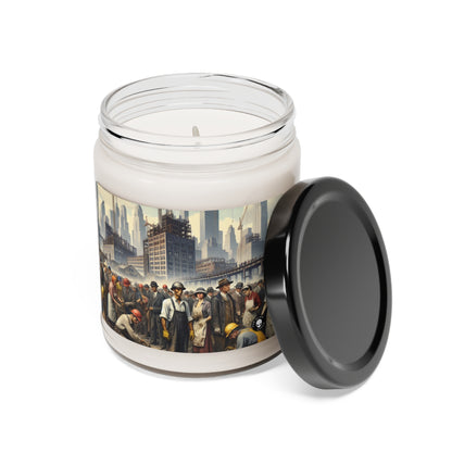 Title: "Unity in Action: Celebrating Solidarity's Triumph" - The Alien Scented Soy Candle 9oz Social Realism