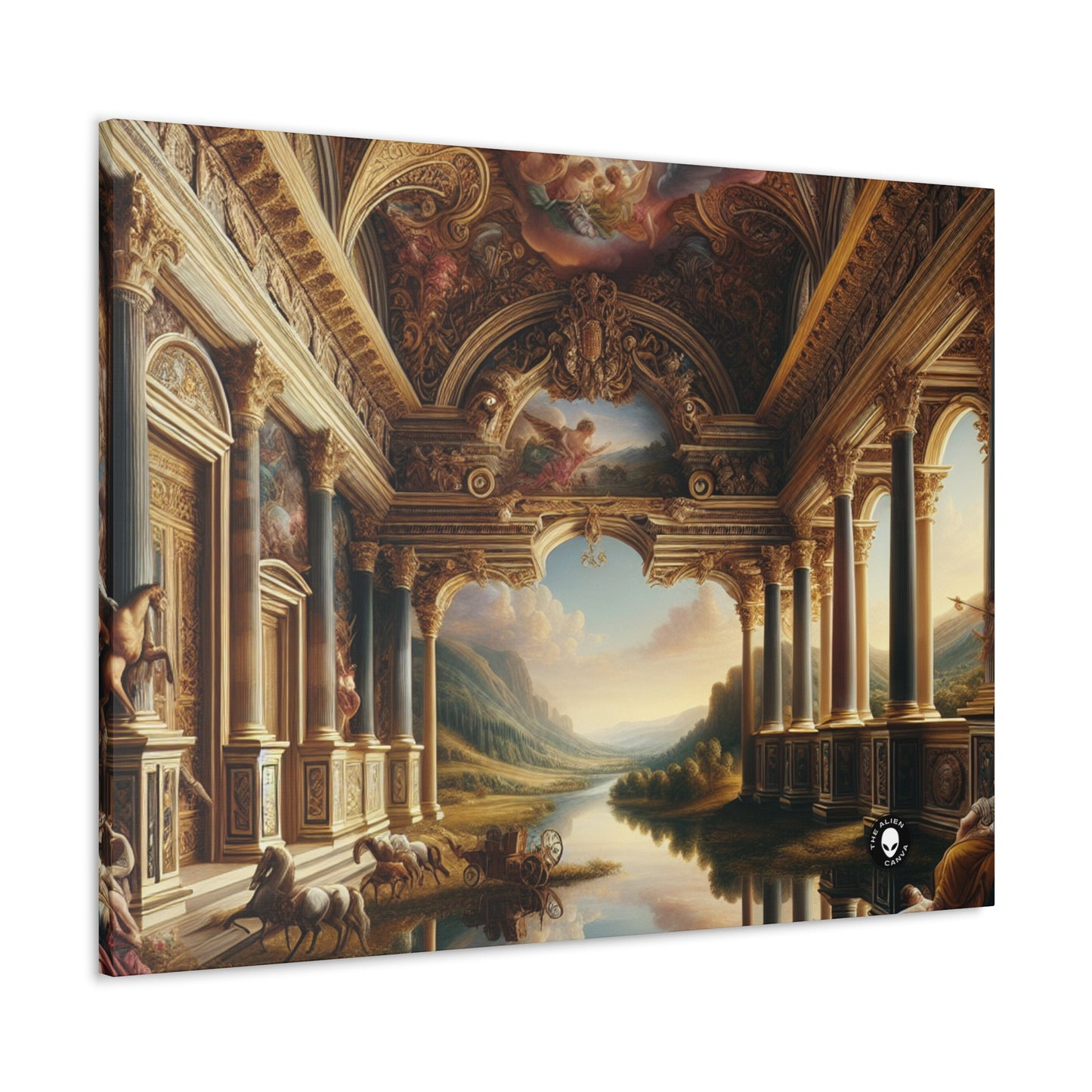 "A Neo-Renaissance Odyssey: A Modern Panorama" - The Alien Canva Renaissance Art