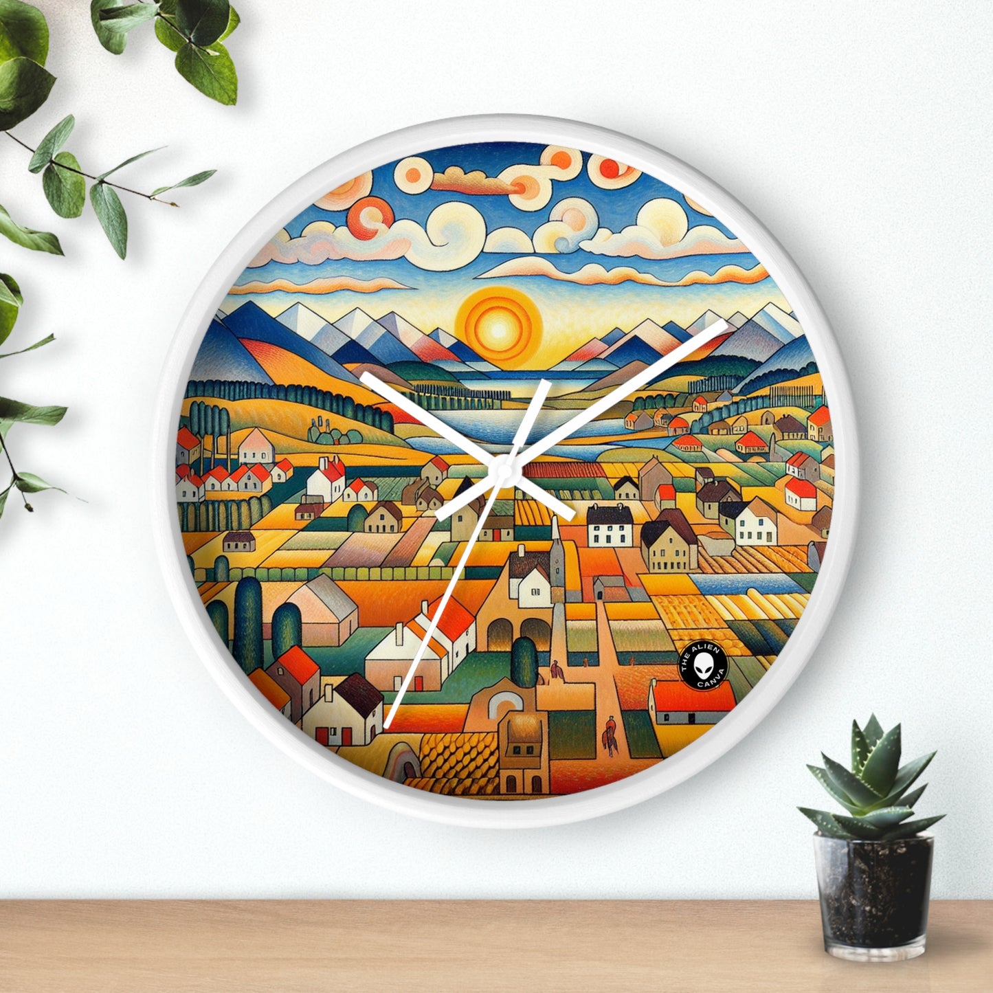 "Primal Paradise: A Vibrant Jungle Celebration" - The Alien Wall Clock Primitivism