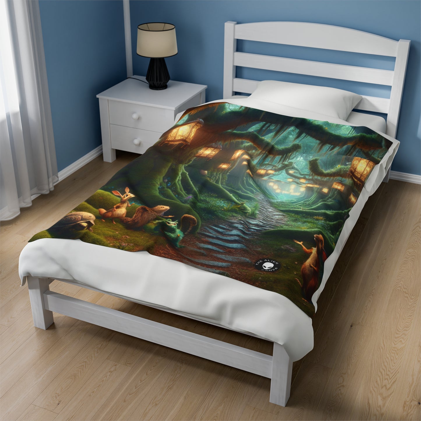 "Enchanted Forest Adventure" - The Alien Velveteen Plush Blanket