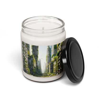 "Nature's Reclamation: A Futuristic Urban Jungle" - The Alien Scented Soy Candle 9oz