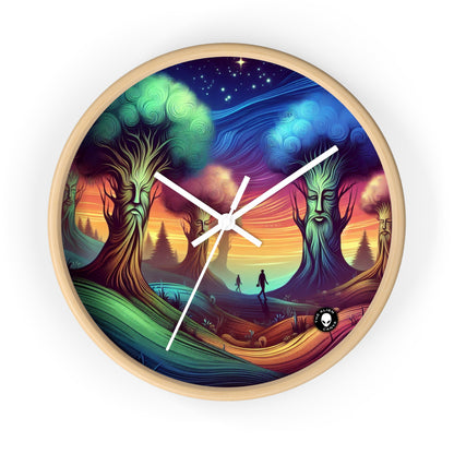 "Whispering Trees: Secrets of the Mystic Forest" - The Alien Wall Clock