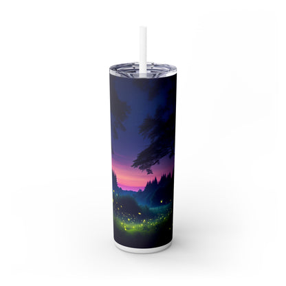 "Twilight Serenity : Firefly Dance" - Verre fin Alien Maars® avec paille 20 oz