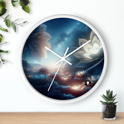 « Midnight Blooms : la lueur des fleurs géantes » – L'horloge murale Alien