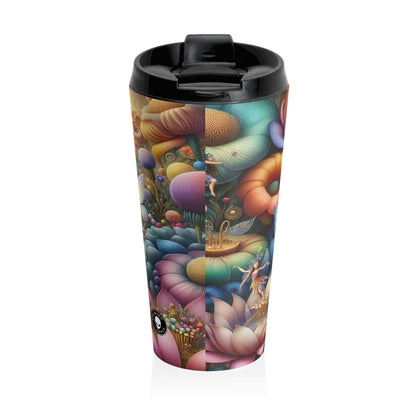 "Enchanted Garden: Where Fairies Dance" - The Alien Stainless Steel Travel Mug