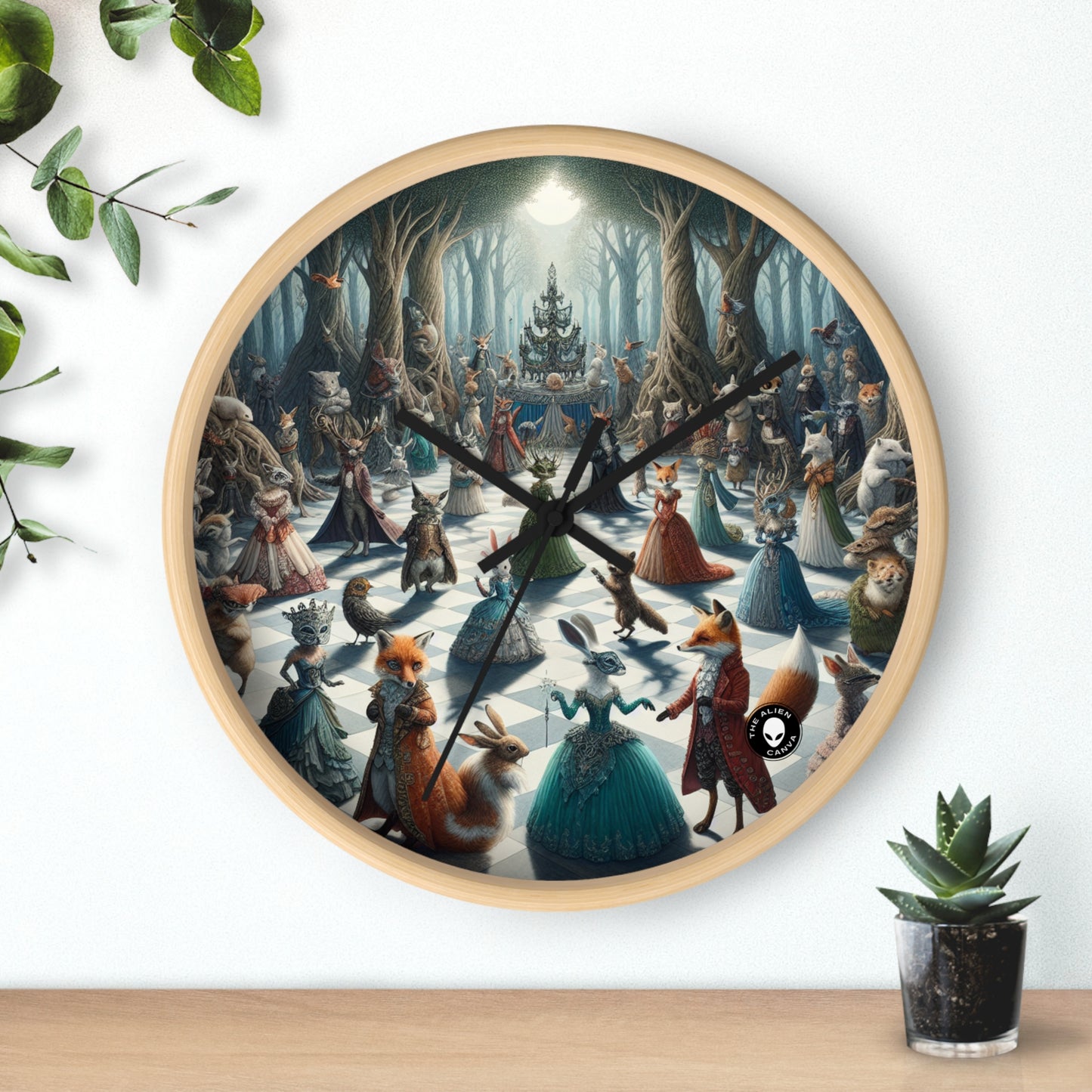 "Fanciful Creatures: Enchanted Masquerade" - The Alien Wall Clock