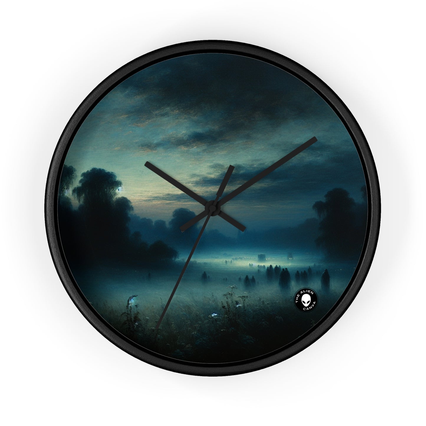 "Misty Twilight: A Tonalism Journey into Silent Serenity" - The Alien Wall Clock Tonalism