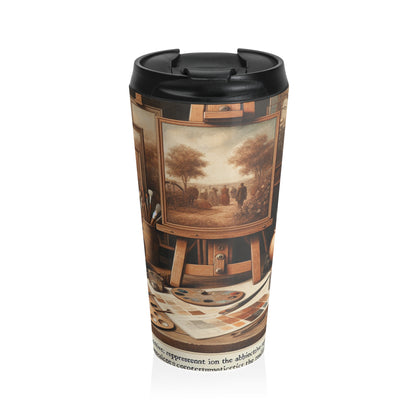 "Bountiful Harvest: Hyper-Realistic Still Life of Fresh Fruits" - The Alien Stainless Steel Travel Mug Realism