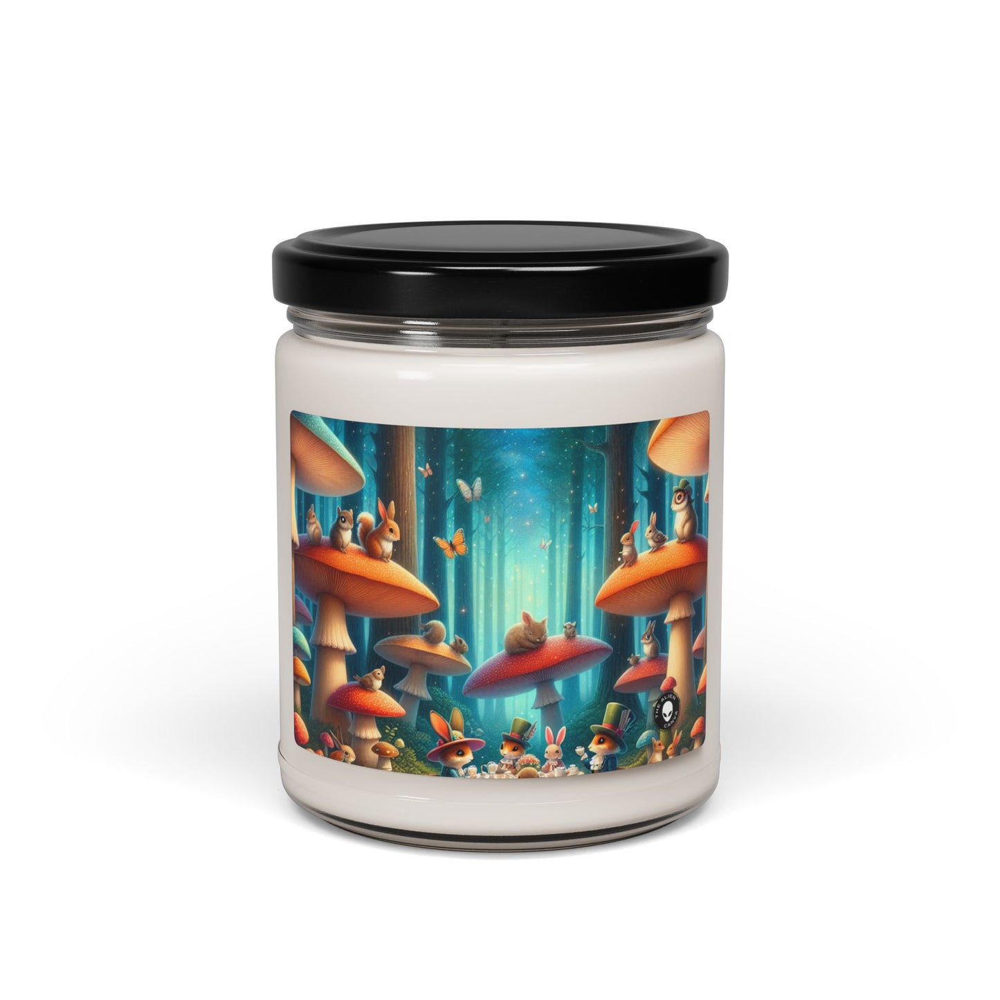 « Mushroom Wonderland : une soirée thé magique » – Bougie parfumée au soja Alien 9oz