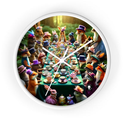 "Enchanted Tea Party in the Forest" - The Alien Wall Clock