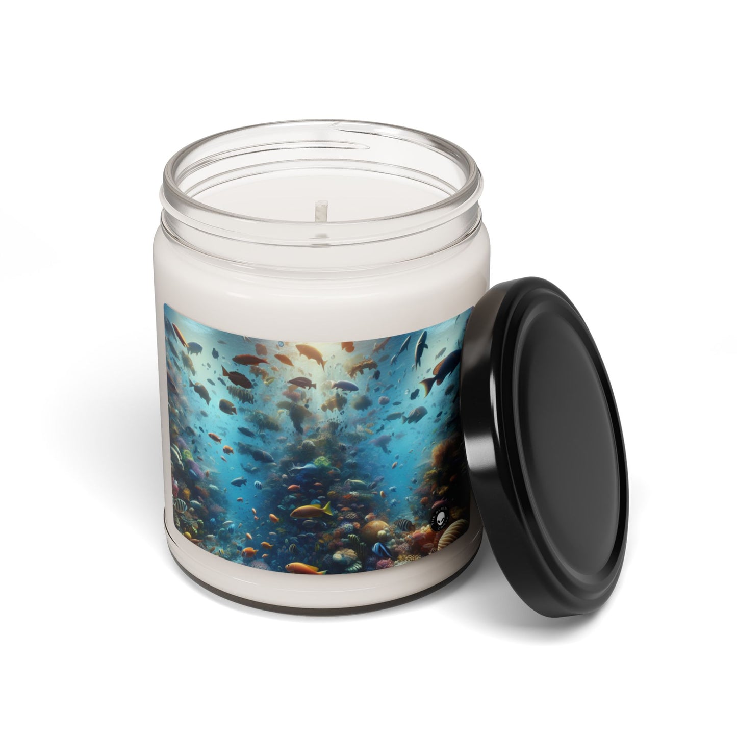 "Glimmering Reef: A Colorful Underwater Wonderland" - The Alien Scented Soy Candle 9oz