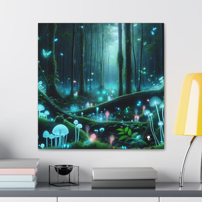 "Enchanted Night: Bioluminescent Forest" - The Alien Canva