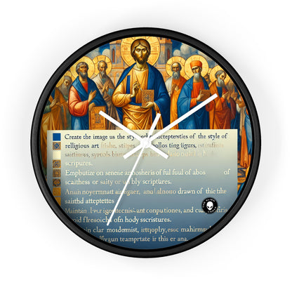 "Forged in Faith: The Journey from Despair to Hope" - The Alien Wall Clock Religious Art