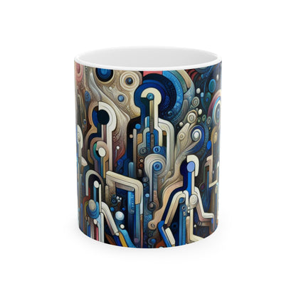 "Divine Elegance: Mannerism-inspired Ballroom of Gods and Goddesses" - The Alien Ceramic Mug 11oz Mannerism