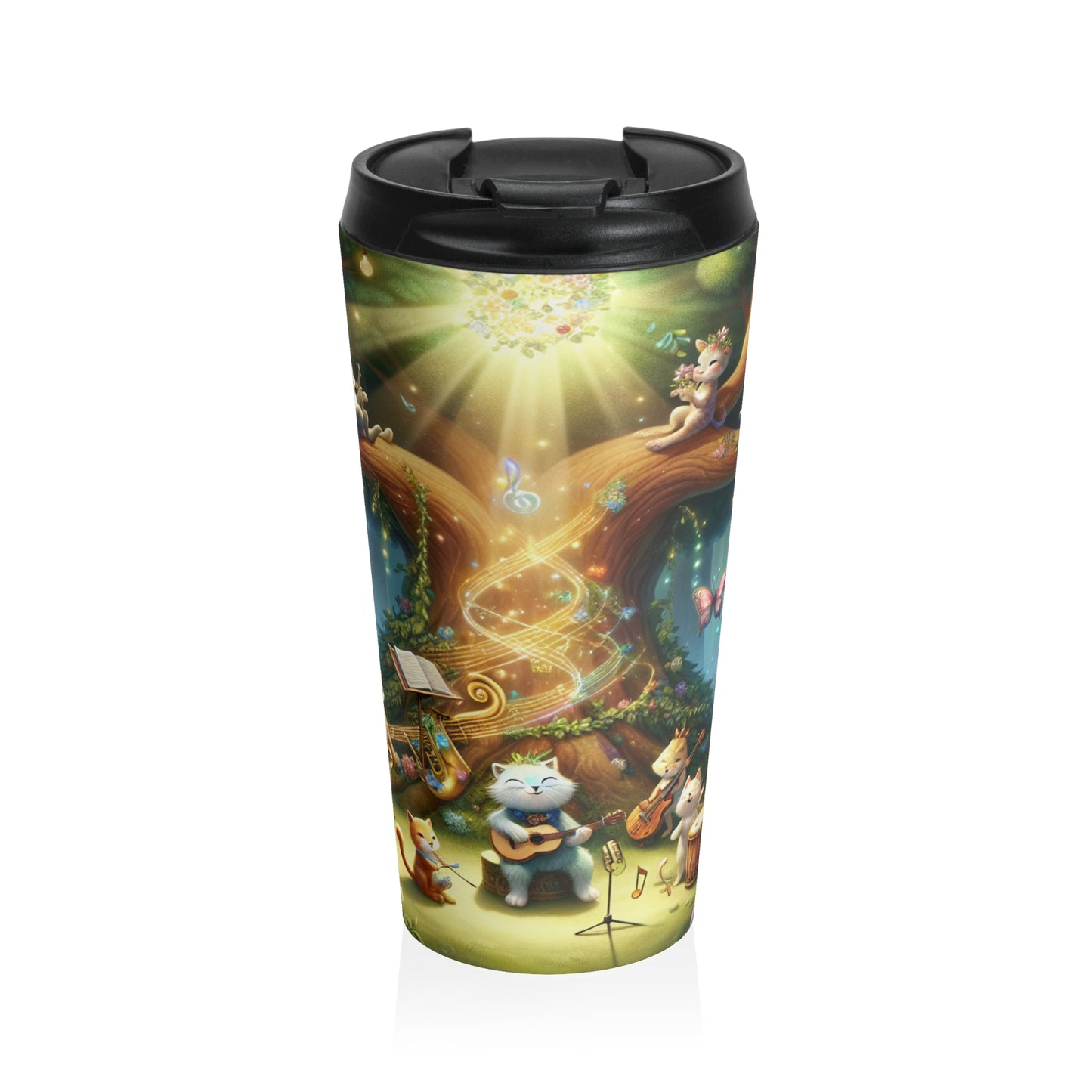 « Enchanted Forest Jam » – La tasse de voyage en acier inoxydable Alien