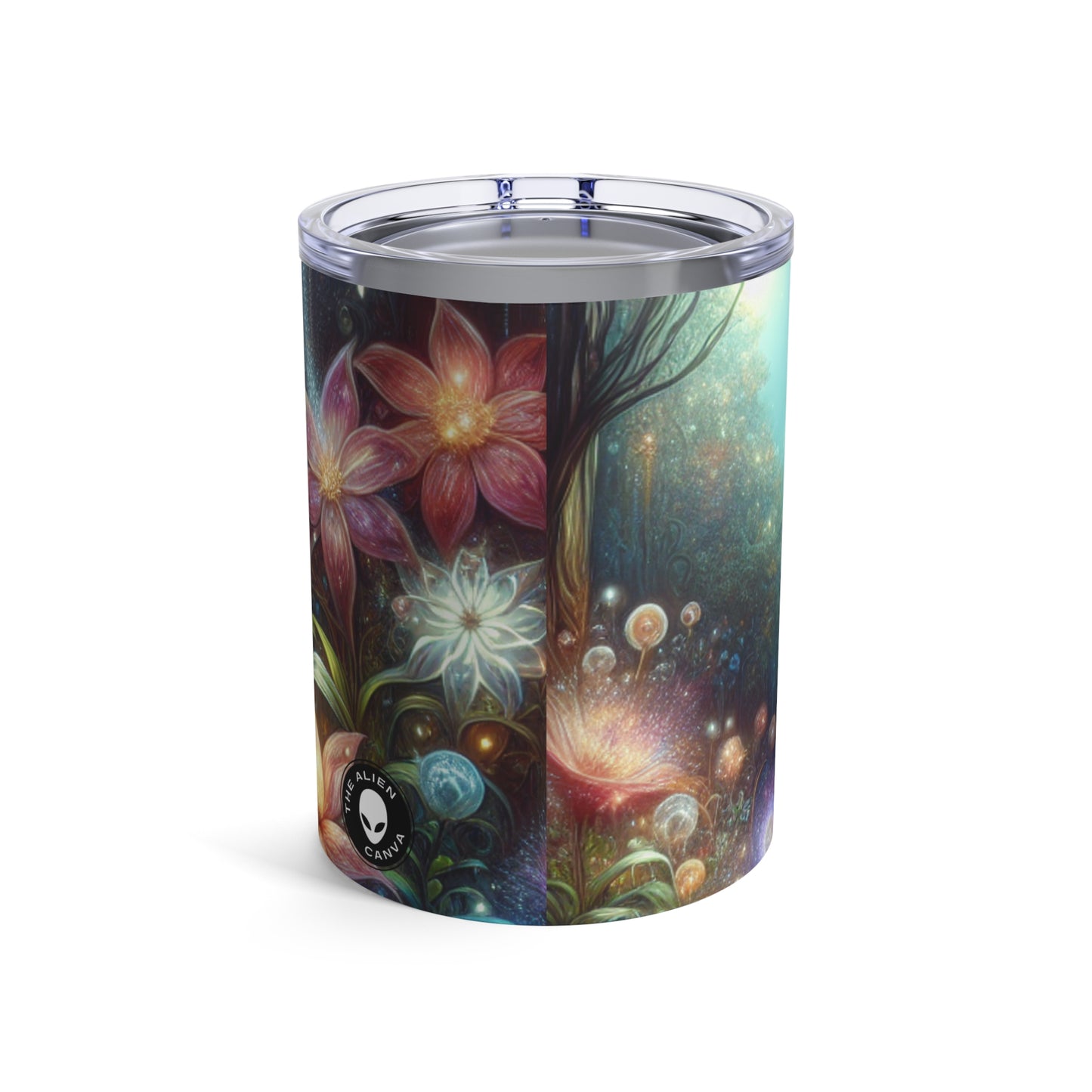 "Bosque de flores encantado a la luz de la luna" - Vaso extraterrestre de 10 oz